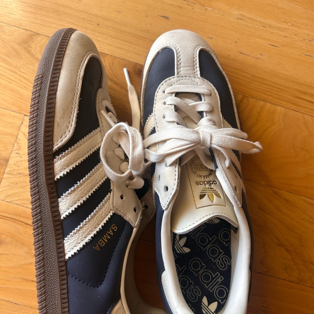 Adidas Samba Navy and Cream Sneakers